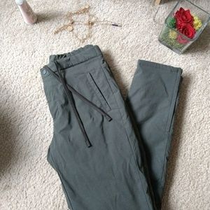 ❄️Khaki ankle zip pants